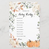 Rustikale Kürbis fallen in die Liebe Gebete für Ba (Vorne/Hinten)