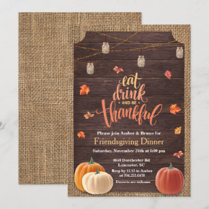 Rustikale Kürbis-Haus-Einweihungseinladung Einladung