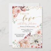 Rustikale Kürbis Herbst in Liebe Kinderdusche Einl Einladung (Vorderseite)