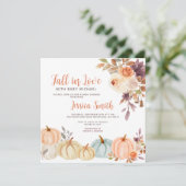 Rustikale Kürbis in die Liebe Kinderdusche Einladung (Stehend Vorderseite)