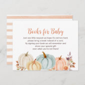 Rustikale Kürbis Kinderdusche - Bringen Sie ein Bu Einladungspostkarte (Vorne/Hinten)