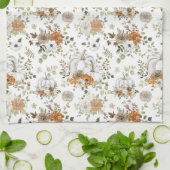 Rustikale Kürbis und Blume fallen Geschirrtuch (Gefaltet)