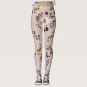 Rustikale Kürbis und Herbst-Blätter Krängungsmuste Leggings (Vorderseite)