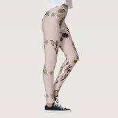 Rustikale Kürbis und Herbst-Blätter Krängungsmuste Leggings (Rechts)