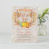 Rustikale Kürbisfaleinladung Einladung (Stehend Vorderseite)