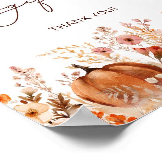 Rustikale Kürbisfallen-Karten und Geschenke Poster (Ecke)