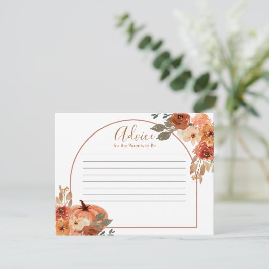 Rustikale Kürbisgewächse Begleitkarte (Stehend Vorderseite)