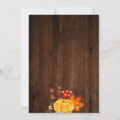 Rustikale Kürbiskernen Save the Date (Rückseite)