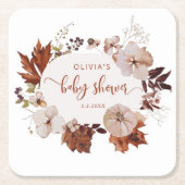 Rustikale Kürbisnapkins Rechteckiger Pappuntersetzer (Vorderseite)