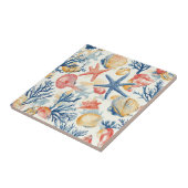 Rustikale Küste - Muscheln, Starfish, Riff (10) Fliese (Seite)