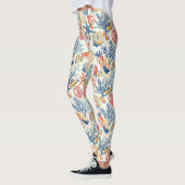 Rustikale Küste - Muscheln, Starfish, Riff (10) Leggings (Links)
