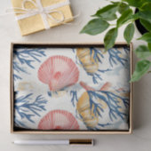 Rustikale Küste - Muscheln, Starfish, Riff (10) Seidenpapier (Geschenk)