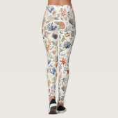 Rustikale Küste - Muscheln, Starfish, Riff (12) Leggings (Rückseite)