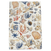Rustikale Küste - Muscheln, Starfish, Riff (12) Mittlere Geschenktüte (Rückseite)