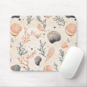 Rustikale Küste - Muscheln, Starfish, Riff (13) Mousepad (Mit Mouse)