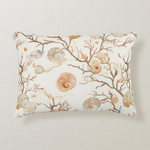 Rustikale Küste - Muscheln, Starfish, Riff (14) Dekokissen