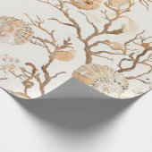 Rustikale Küste - Muscheln, Starfish, Riff (14) Geschenkpapier (Ecke)