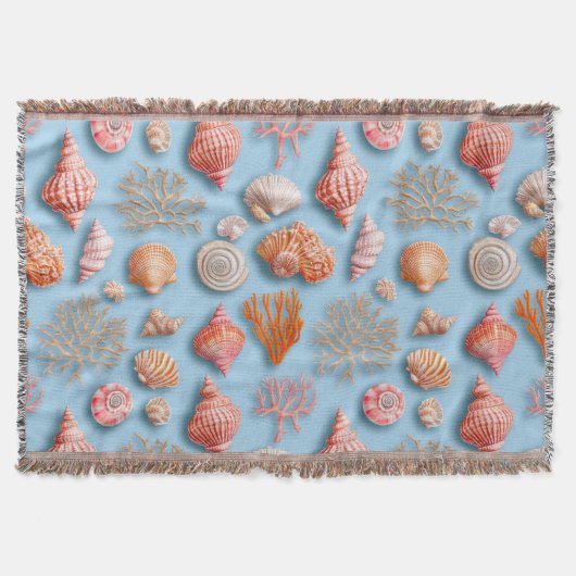 Rustikale Küste - Muscheln, Starfish, Riff (15) Decke (Vorderseite)