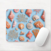Rustikale Küste - Muscheln, Starfish, Riff (15) Mousepad (Mit Mouse)