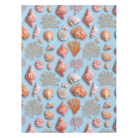 Rustikale Küste - Muscheln, Starfish, Riff (15) Tischdecke (Vorderseite)