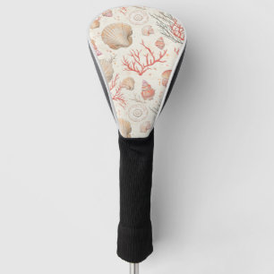 Rustikale Küste - Muscheln, Starfish, Riff (16) Golf Headcover