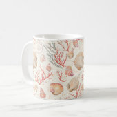 Rustikale Küste - Muscheln, Starfish, Riff (16) Kaffeetasse (Vorderseite Links)