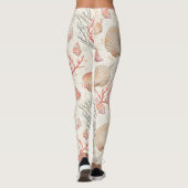 Rustikale Küste - Muscheln, Starfish, Riff (16) Leggings (Rückseite)