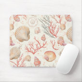 Rustikale Küste - Muscheln, Starfish, Riff (16) Mousepad (Mit Mouse)