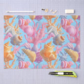 Rustikale Küste - Muscheln, Starfish, Riff (18) Seidenpapier (Handwerk)