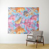 Rustikale Küste - Muscheln, Starfish, Riff (18) Wandteppich (Beispiel (Horizontal))