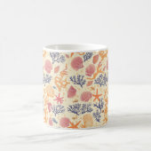 Rustikale Küste - Muscheln, Starfish, Riff (1) Kaffeetasse (Mittel)