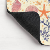 Rustikale Küste - Muscheln, Starfish, Riff (1) Mousepad (Ecke)