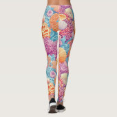 Rustikale Küste - Muscheln, Starfish, Riff (20) Leggings (Rückseite)