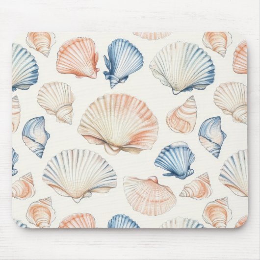 Rustikale Küste - Muscheln, Starfish, Riff (21) Mousepad (Vorne)