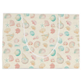 Rustikale Küste - Muscheln, Starfish, Riff (22) Große Geschenktüte (Rückseite)