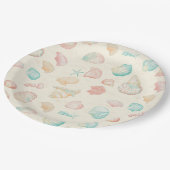 Rustikale Küste - Muscheln, Starfish, Riff (22) Pappteller (Schrägansicht)