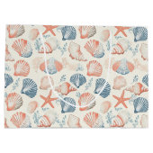 Rustikale Küste - Muscheln, Starfish, Riff (23) Große Geschenktüte (Rückseite)