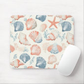 Rustikale Küste - Muscheln, Starfish, Riff (23) Mousepad (Mit Mouse)