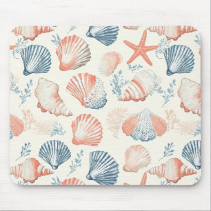 Rustikale Küste - Muscheln, Starfish, Riff (23) Mousepad