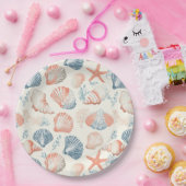 Rustikale Küste - Muscheln, Starfish, Riff (23) Pappteller (Party)