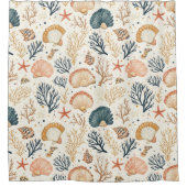 Rustikale Küste - Muscheln, Starfish, Riff (24) Duschvorhang (Vorderseite)