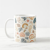 Rustikale Küste - Muscheln, Starfish, Riff (24) Kaffeetasse (Links)
