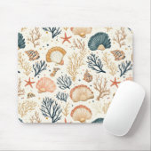 Rustikale Küste - Muscheln, Starfish, Riff (24) Mousepad (Mit Mouse)