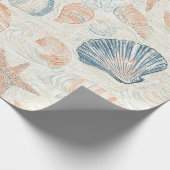 Rustikale Küste - Muscheln, Starfish, Riff (25) Geschenkpapier (Ecke)