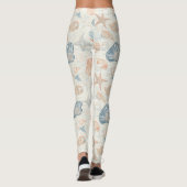 Rustikale Küste - Muscheln, Starfish, Riff (25) Leggings (Rückseite)