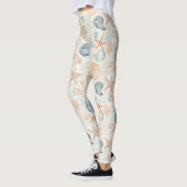 Rustikale Küste - Muscheln, Starfish, Riff (25) Leggings (Links)