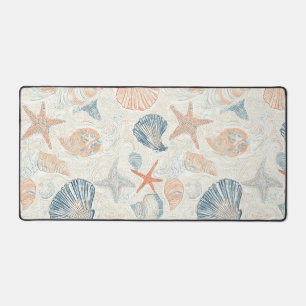 Rustikale Küste - Muscheln, Starfish, Riff (25) Schreibtischunterlage