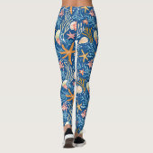 Rustikale Küste - Muscheln, Starfish, Riff (26) Leggings (Rückseite)