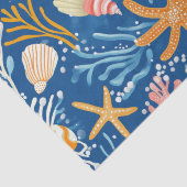 Rustikale Küste - Muscheln, Starfish, Riff (26) Seidenpapier (Detail)