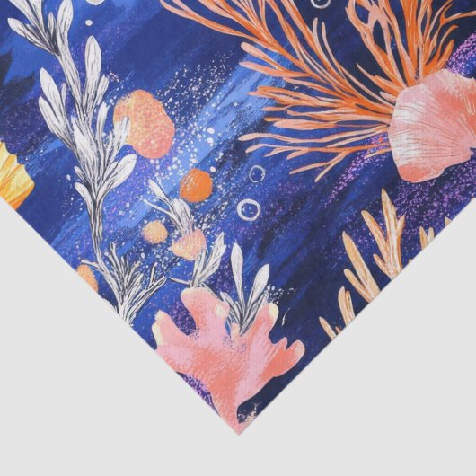 Rustikale Küste - Muscheln, Starfish, Riff (27) Seidenpapier (Detail)
